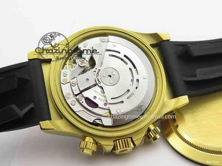 MiroTime 0417 Timeless Daytona YG 116518LN JH Best Edition White Dial On Rubber Strap A4130 (Free XS rubber strap) 3643